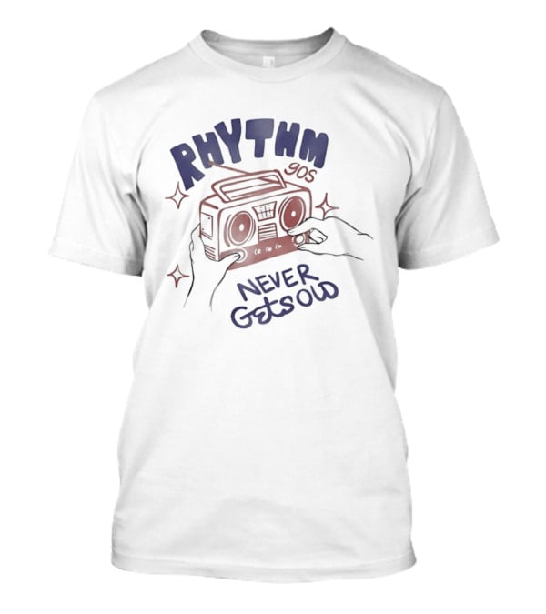 Rhythm 90s Boombox Never Gets Old Retro Music Vibes T-Shirt