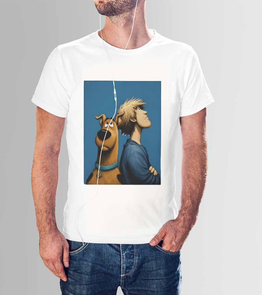 Scooby Doo And Shaggy Rogers Mystery Inc Iconic Cartoon Duo Facing Adventure T-Shirt