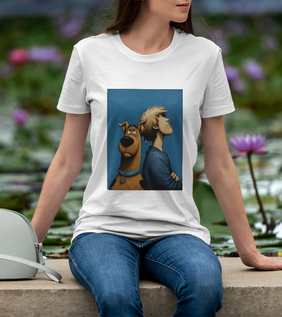 Scooby Doo And Shaggy Rogers Mystery Inc Iconic Cartoon Duo Facing Adventure T-Shirt