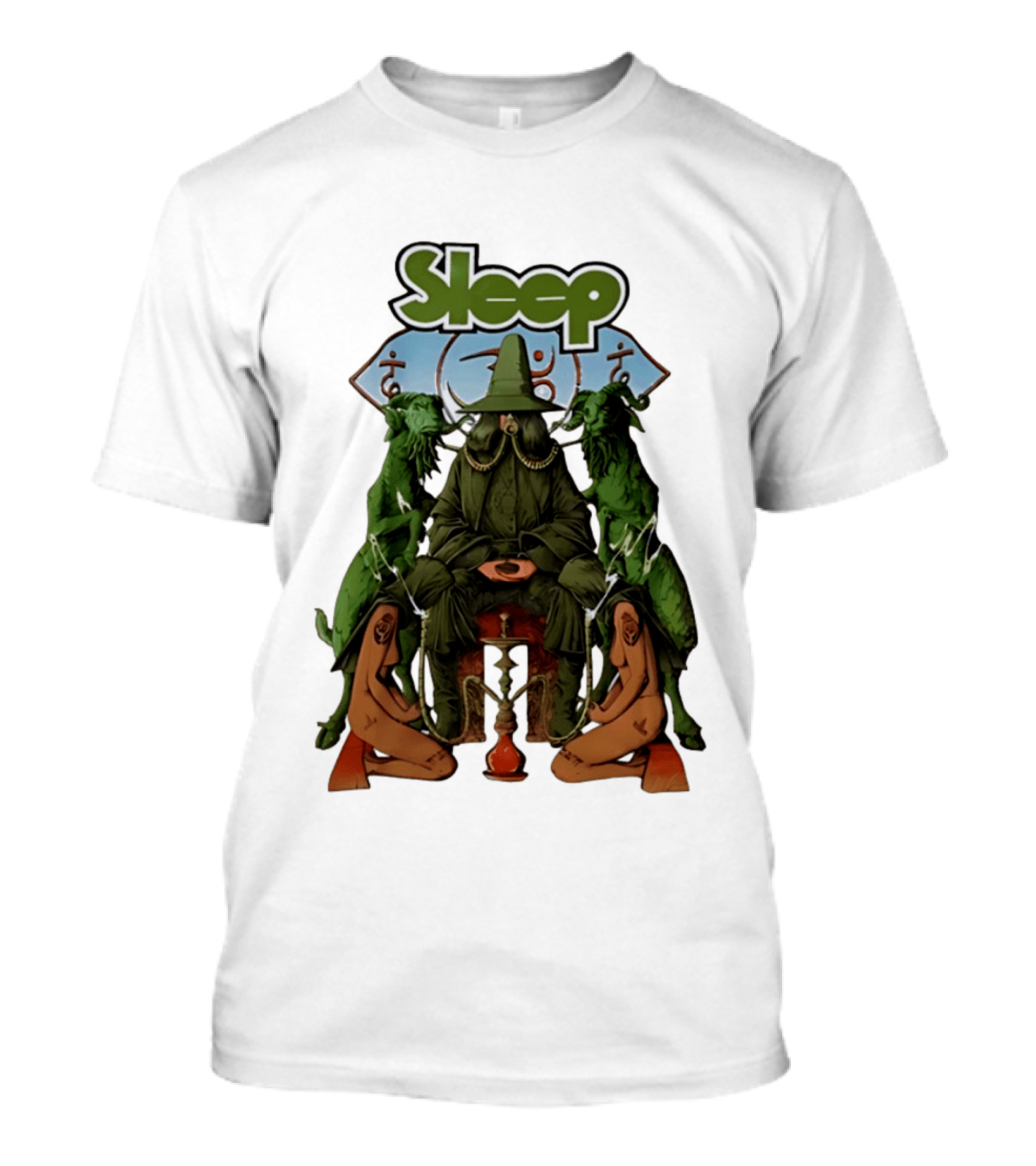 Sleep Band Wizard Hookah Goat Stoner Rock Psychedelic T-Shirt