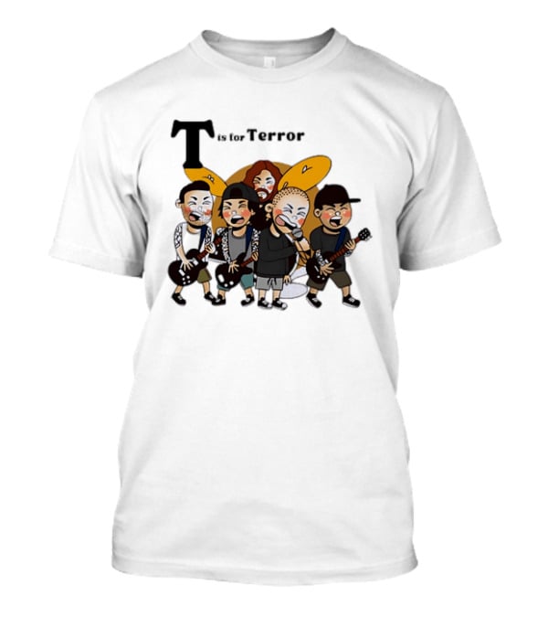T Is For Terror Cartoon Punk Rock Band Music T-Shirt