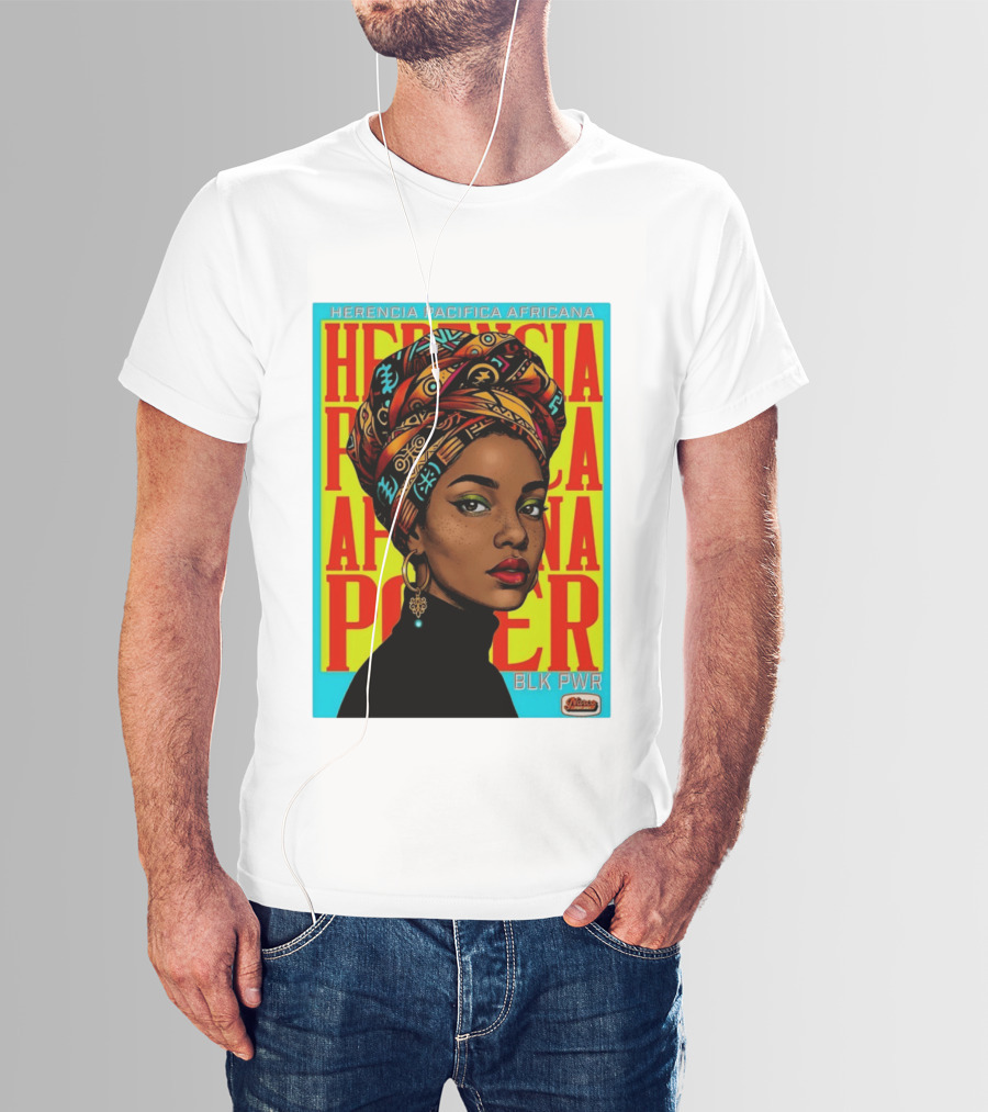 Herencia Pacifica Africana Power Blk Pwr Narez Wear T-Shirt