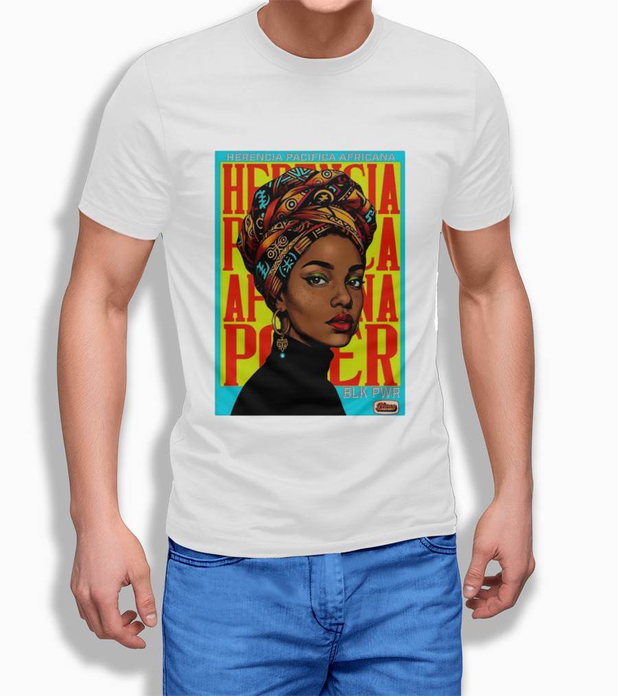 Herencia Pacifica Africana Power Blk Pwr Narez Wear T-Shirt