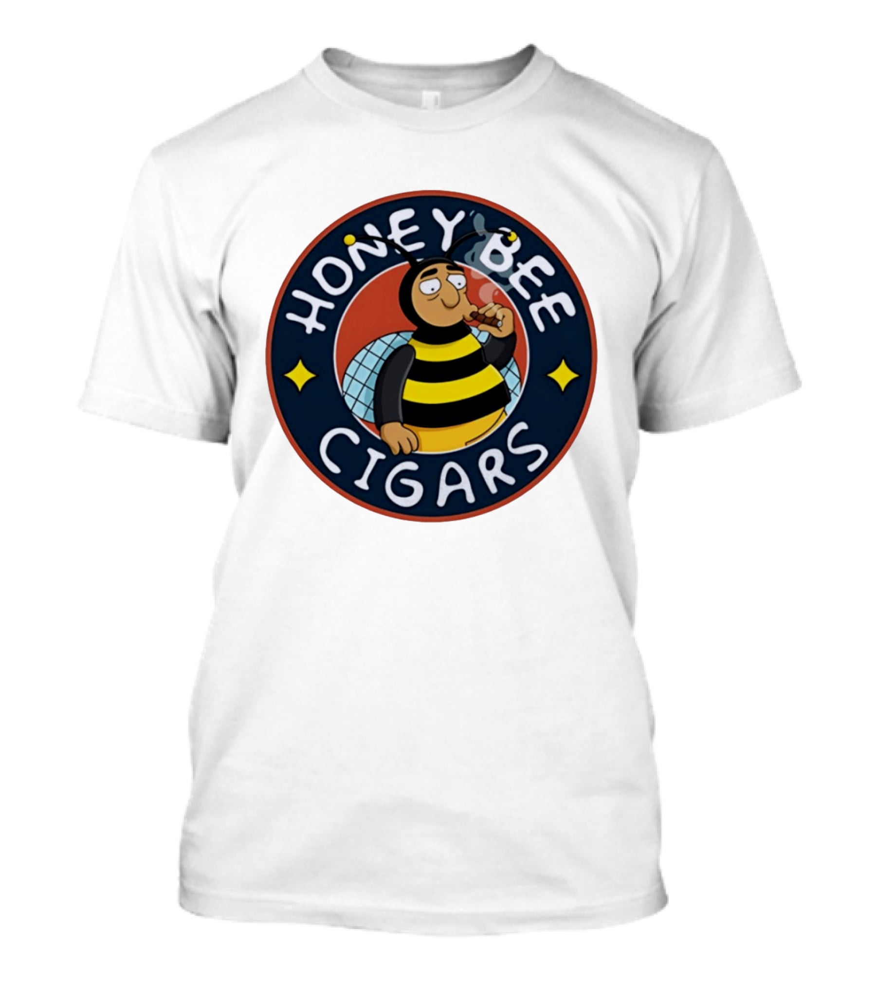 Honey Bee Cigars Smoking Cartoon Bee T-Shirt