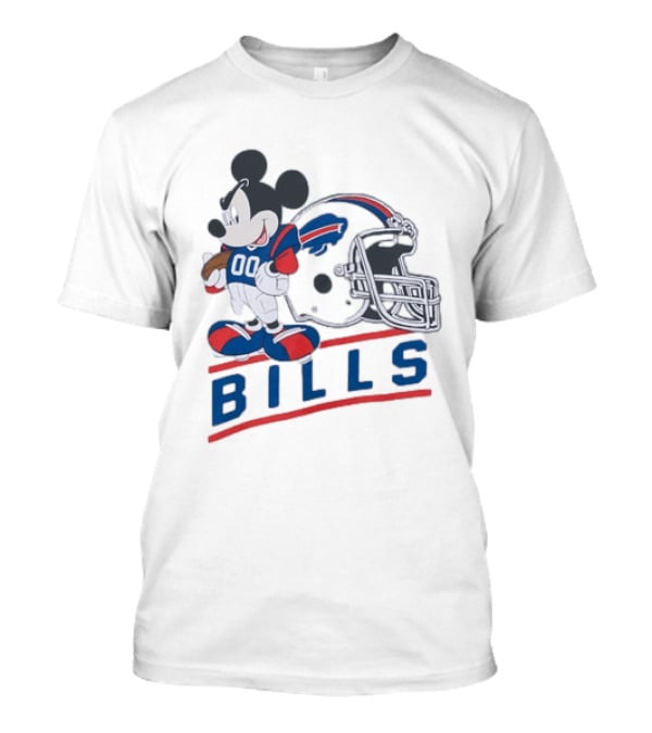Mickey Mouse Buffalo Bills 00 Jersey Football Helmet T-Shirt