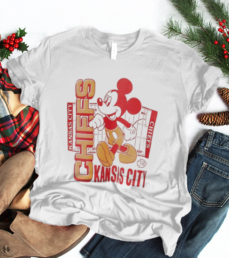 Kansas City Chiefs Mickey Mouse Authentic Fan T-Shirt
