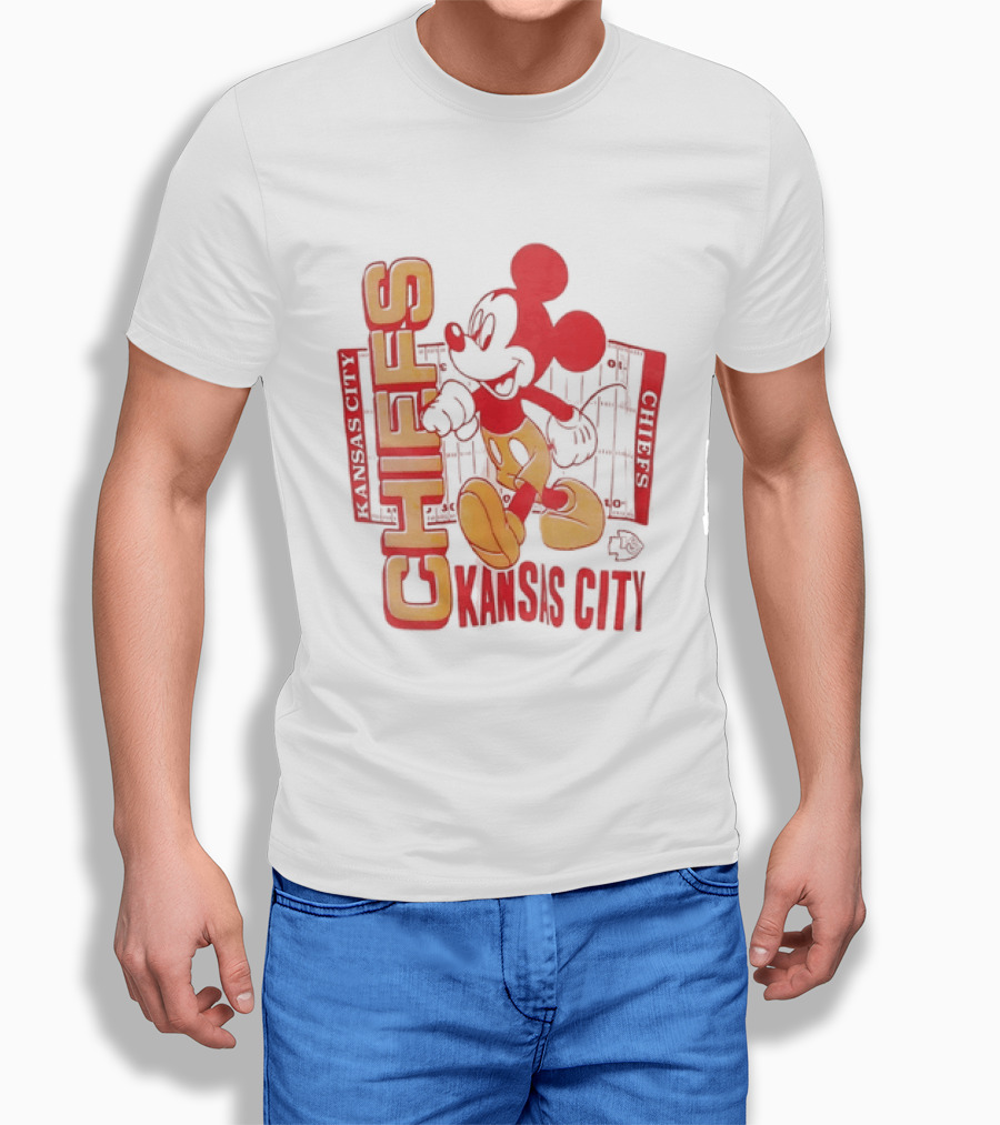 Kansas City Chiefs Mickey Mouse Authentic Fan T-Shirt