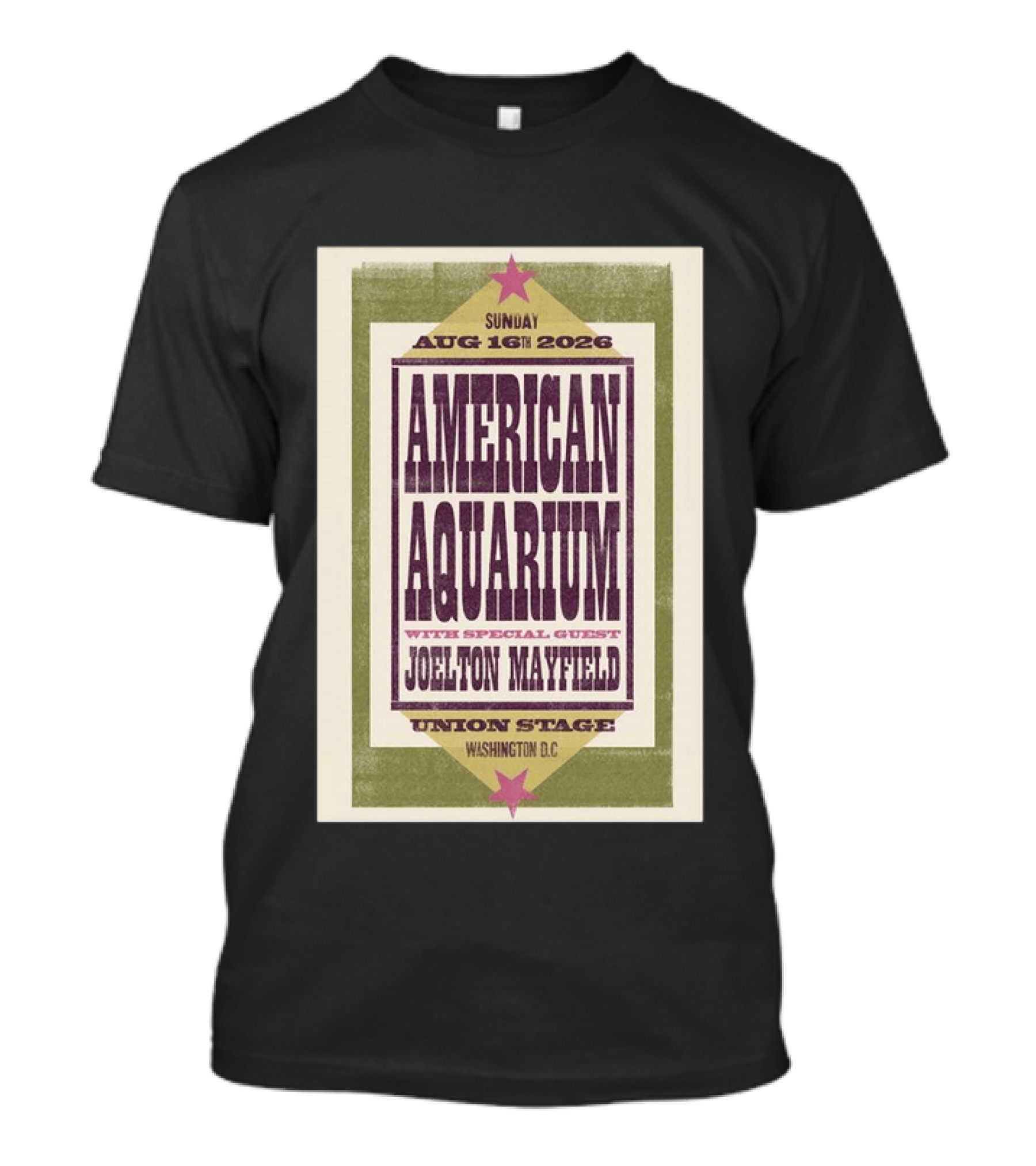 American Aquarium Aug 16 2026 Washington DC Union Stage With Joelton Mayfield T-Shirt