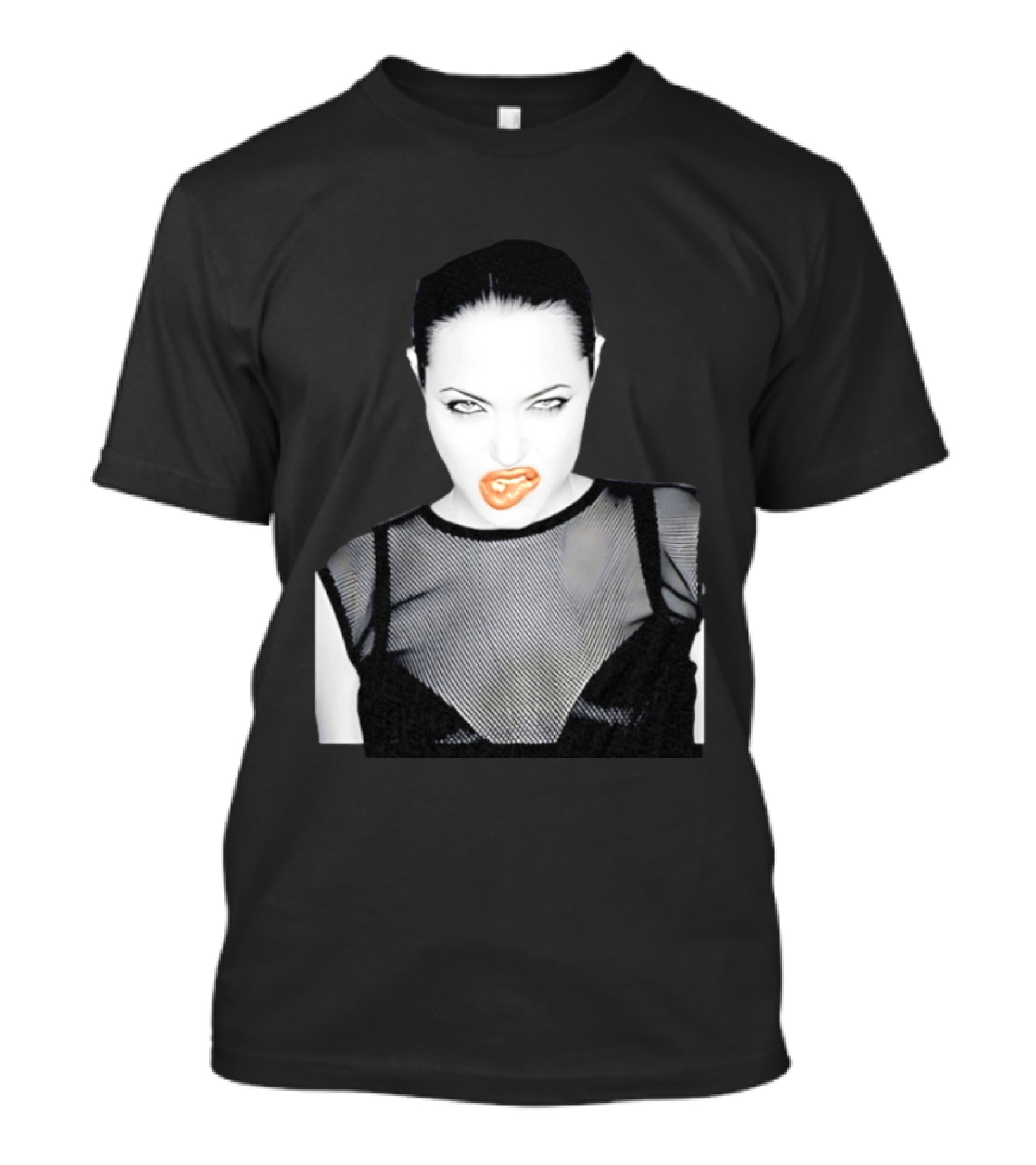 Angelina Jolie Black And White Pop Culture Fashion T-Shirt