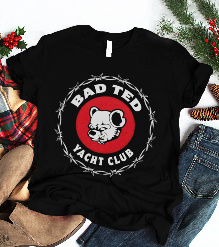 Bad Ted Yacht Club Barbed Wire Bear T-Shirt