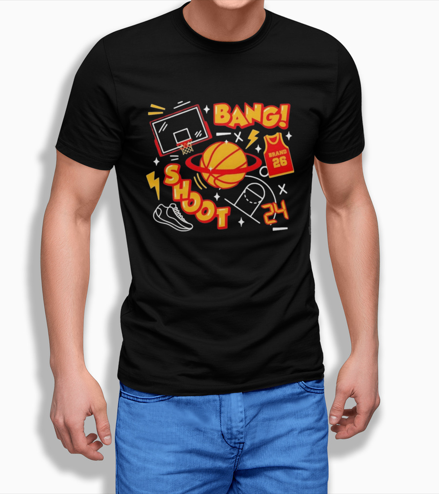 Bang Shoot Basketball Brand 26 Jersey Hoop 24 Sport Athletic T-Shirt