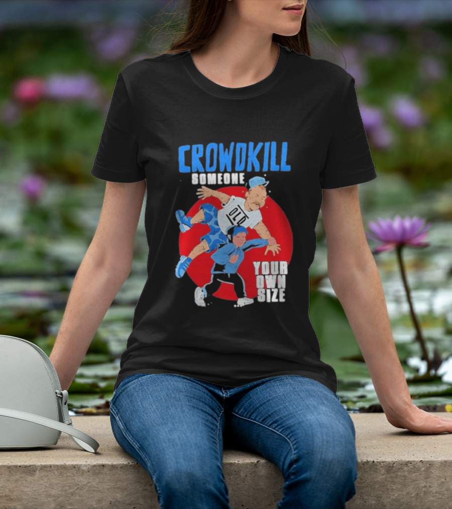Crowdkill Someone Your Own Size Mosh Hardcore Old School Cartoon Fight T-Shirt