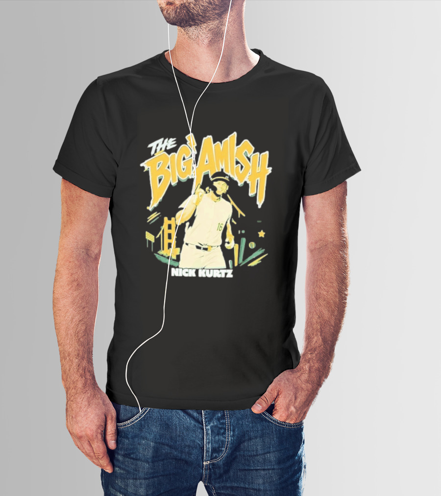 Nick Kurtz Athletics Baseball The Big Amish Sports T-Shirt