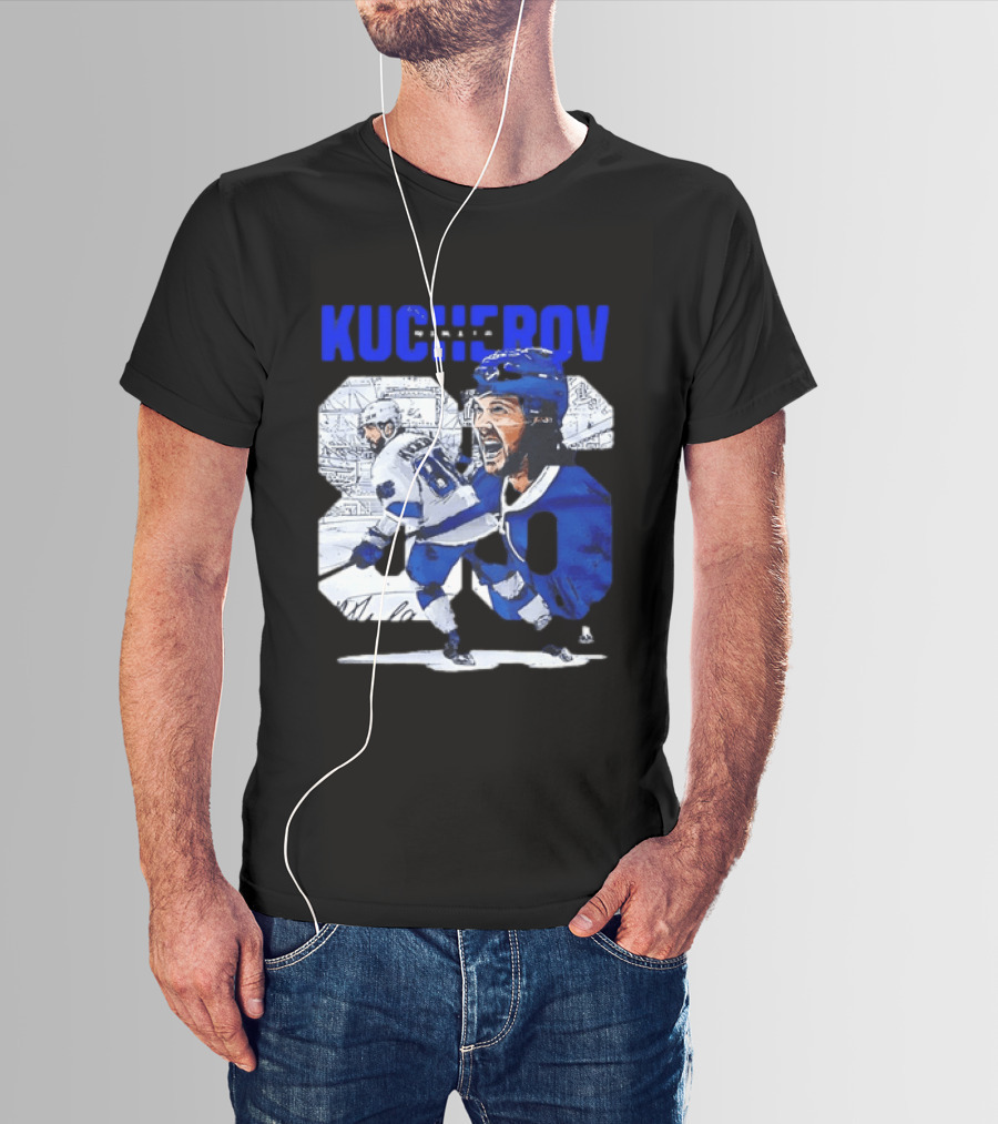Kucherov 86 Skating And Celebrating Tampa Bay Lightning T-Shirt