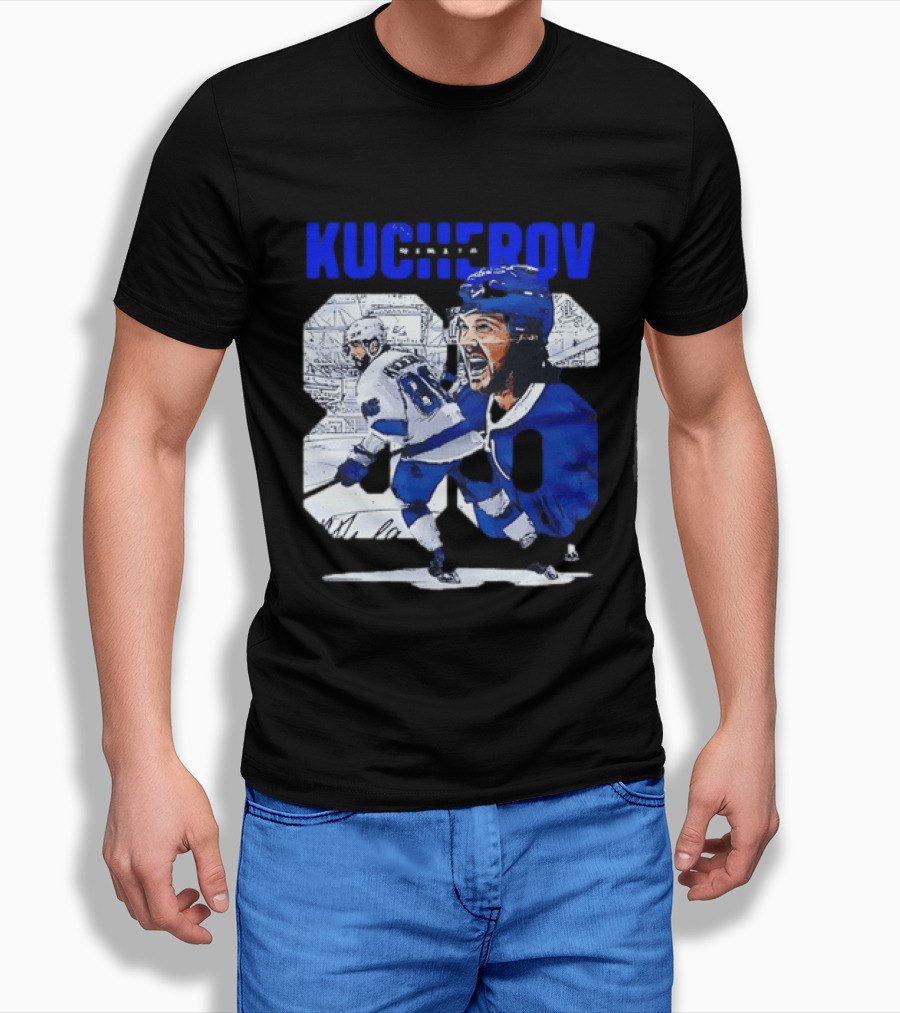 Kucherov 86 Skating And Celebrating Tampa Bay Lightning T-Shirt