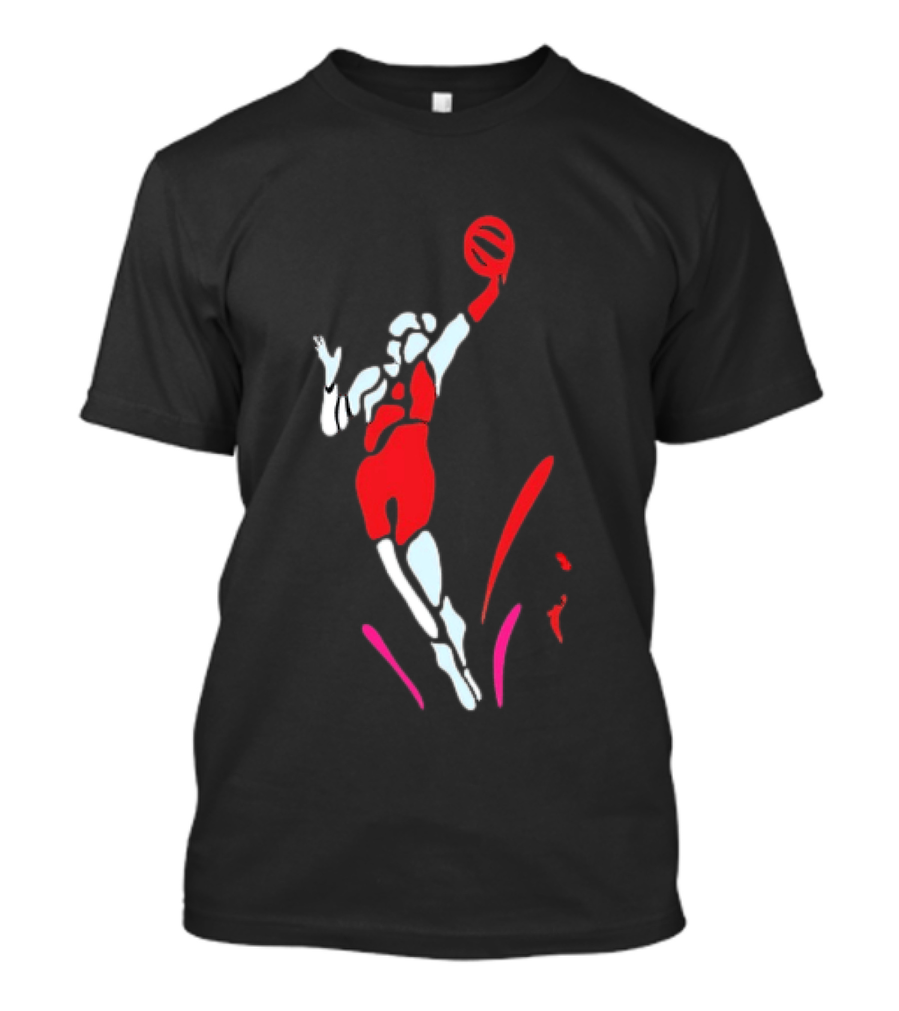 Portland Fire Basketball Player Athlete Jumping Action Pose T-Shirt