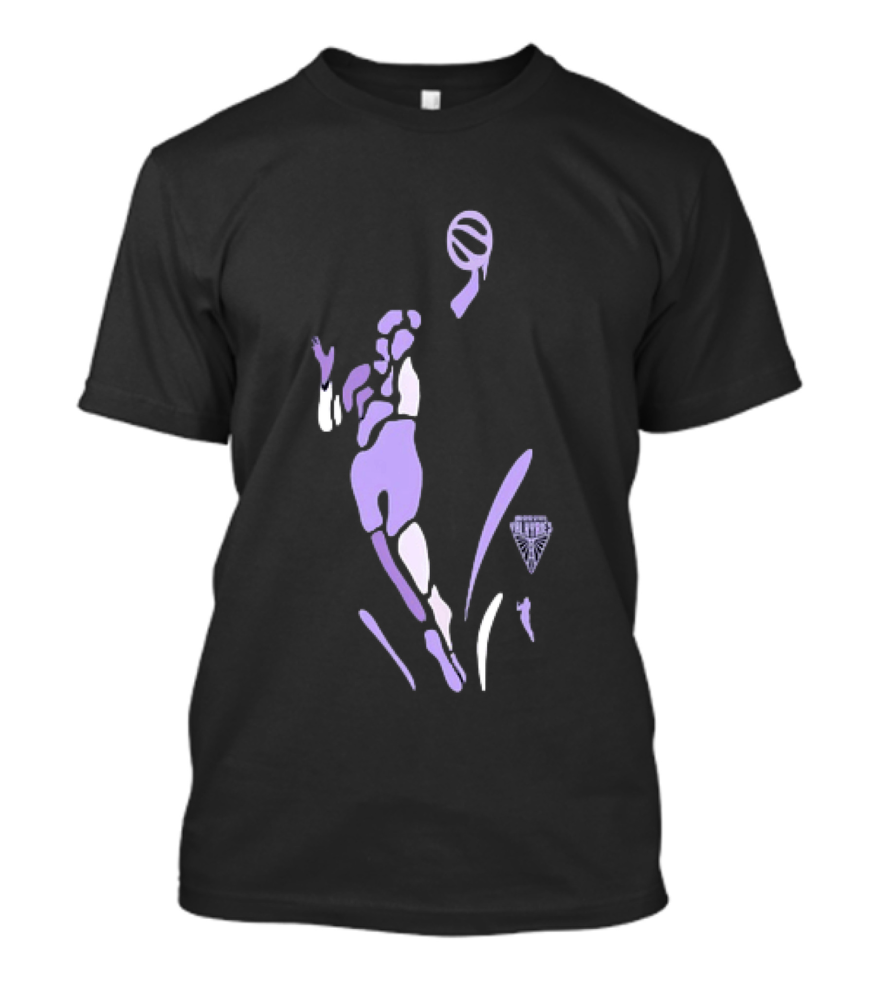 Golden State Valkyries Basketball Player Silhouette Purple Pose T-Shirt