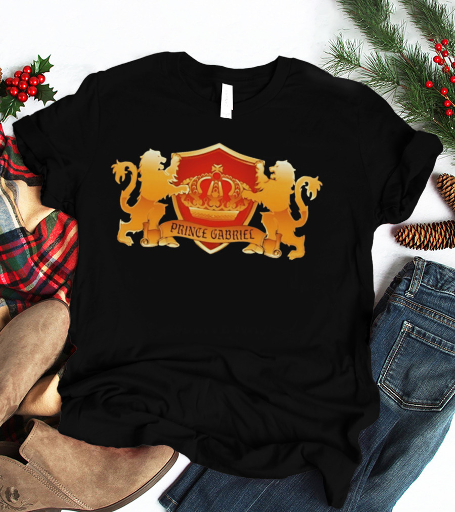 Prince Gabriel Regal Crown Emblem With Golden Lions T-Shirt