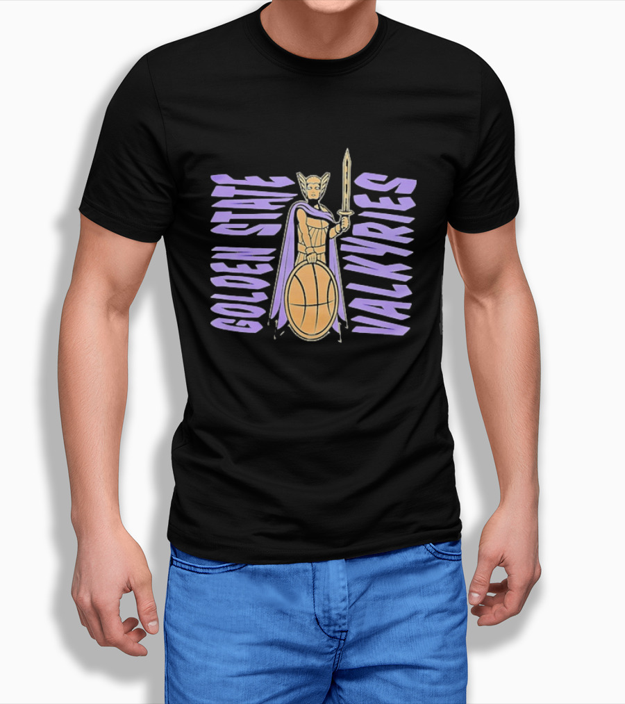 Golden State Valkyries Basketball WNBA Warrior Shield Sword T-Shirt