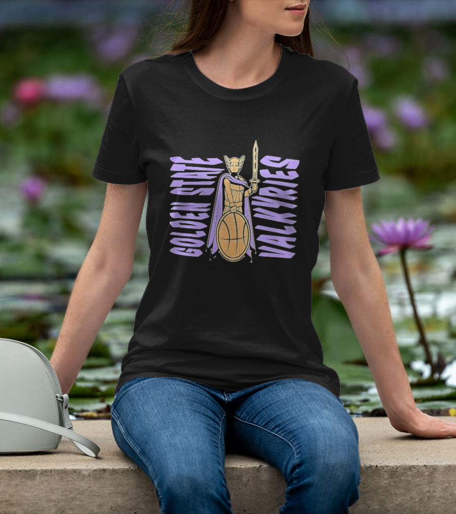 Golden State Valkyries Basketball WNBA Warrior Shield Sword T-Shirt