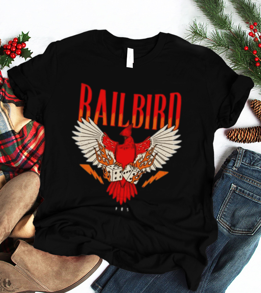 Railbird Festival 063 Red Winged Dice Bird With Flames T-Shirt