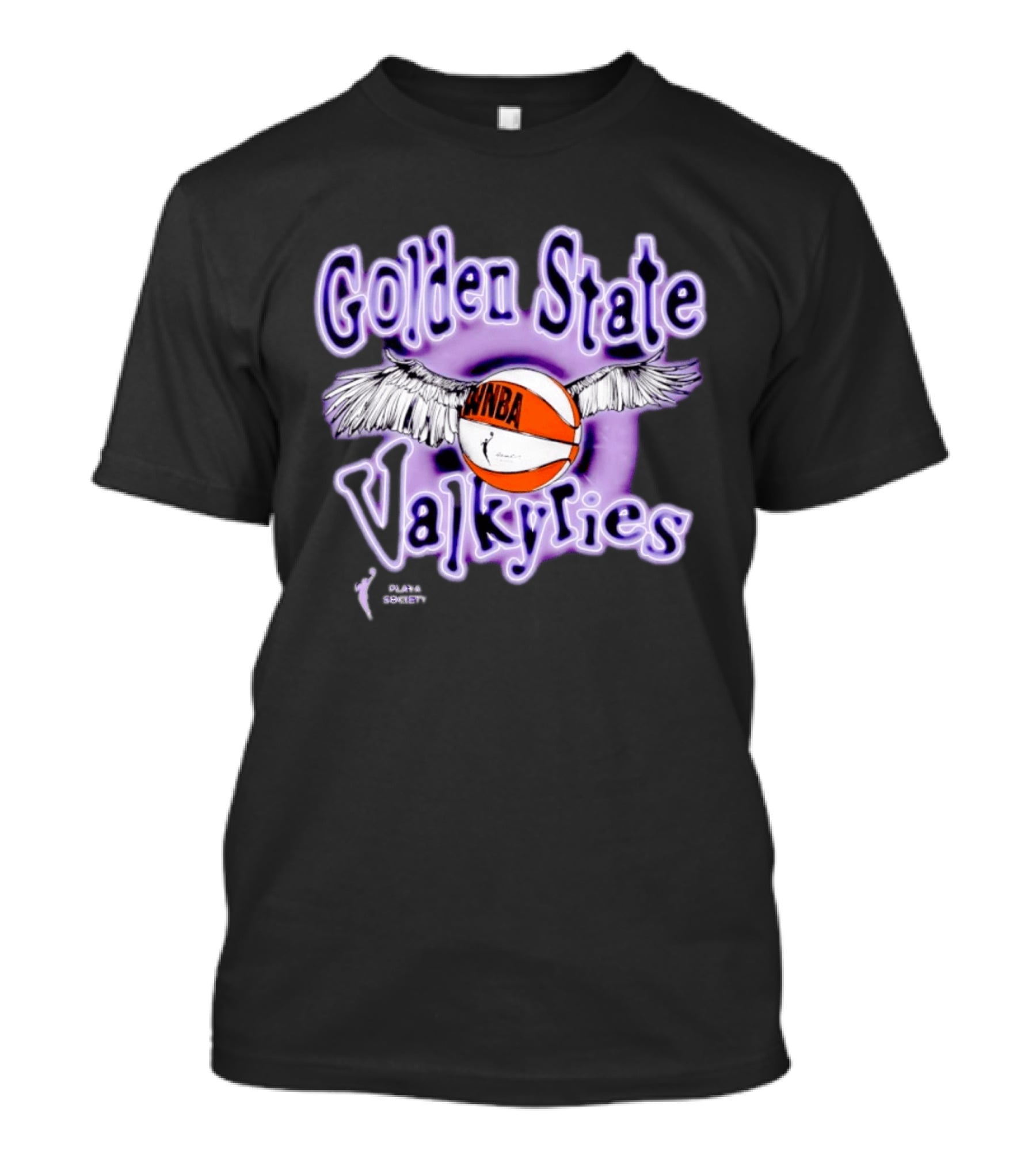 Golden State Valkyries WNBA Playa Society Winged Basketball T-Shirt