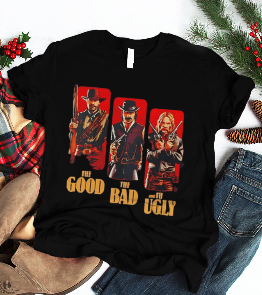 Red Dead Redemption Western Outlaws The Good The Bad The Ugly T-Shirt