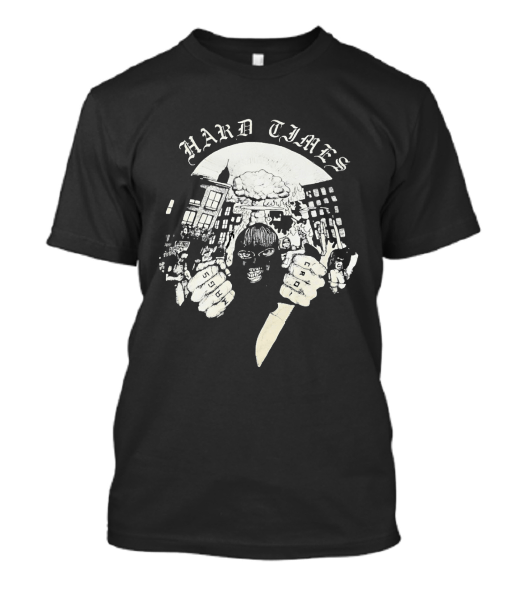 Hard Times Swags Cro Urban Masked Knife Figure Streetwear T-Shirt