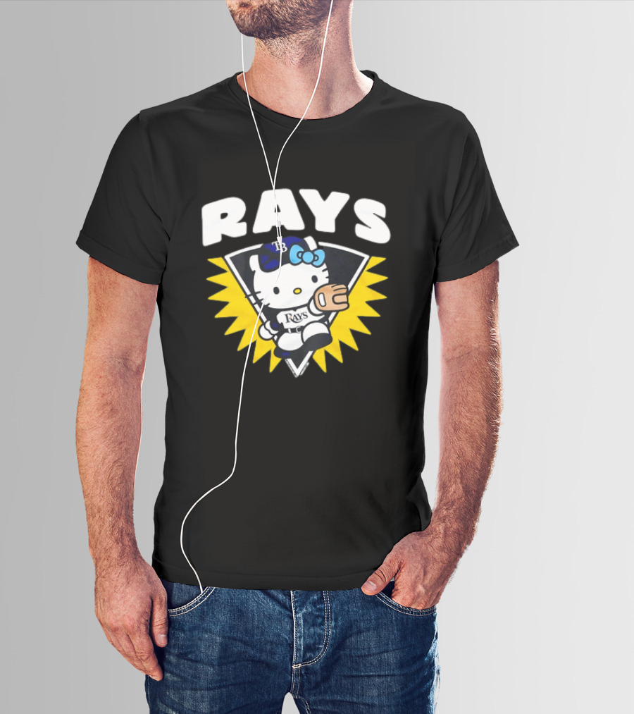 Hello Kitty Tampa Bay Rays Baseball Collaboration T-Shirt