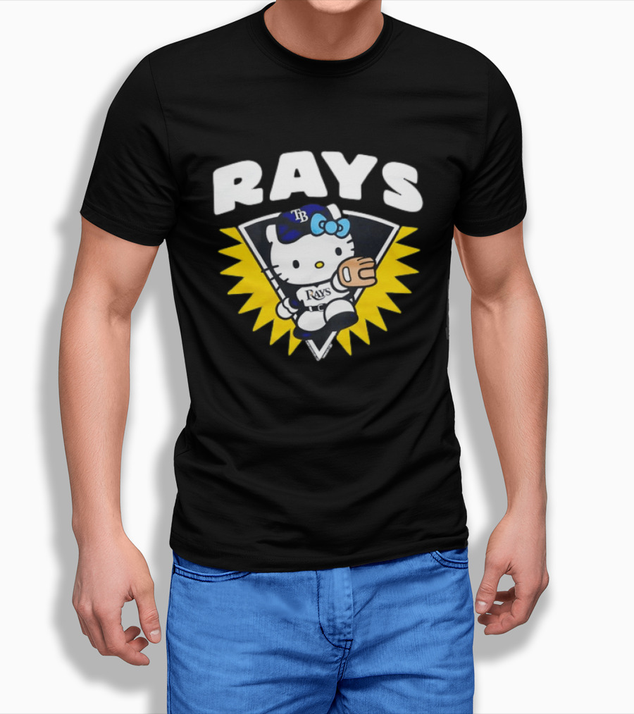 Hello Kitty Tampa Bay Rays Baseball Collaboration T-Shirt