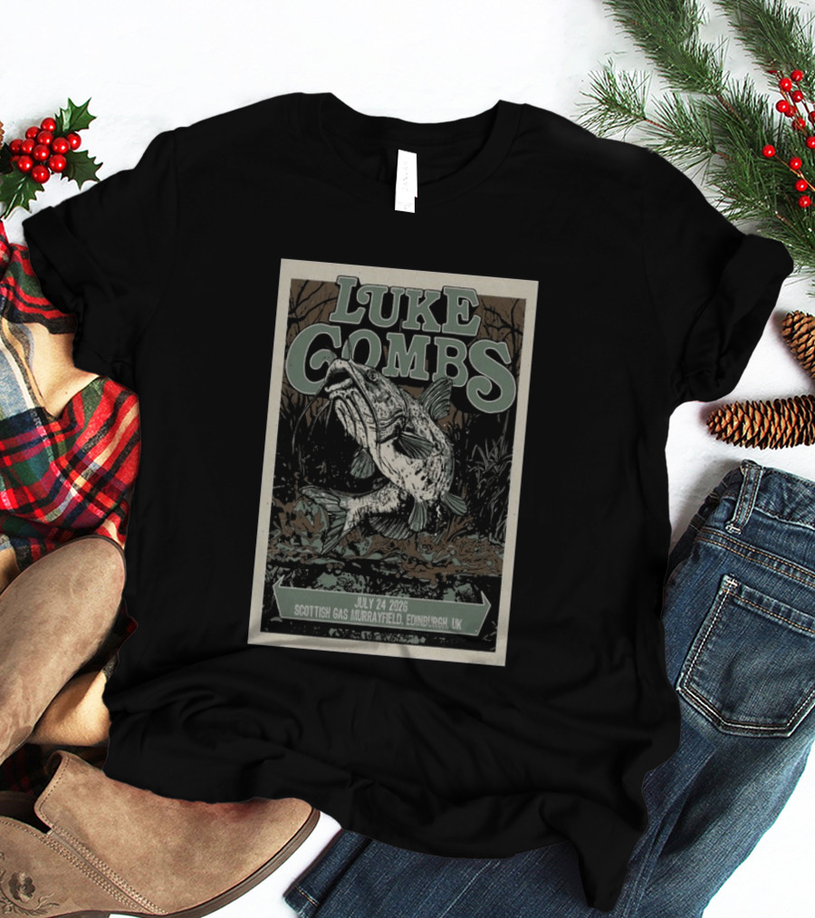 Luke Combs Scottish Gas Murrayfield Edinburgh UK July 24 2026 T-Shirt