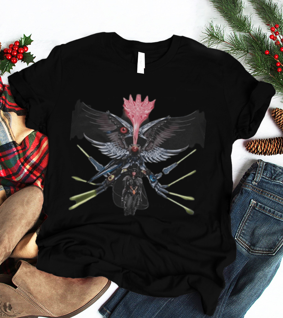 Machin3gir1 Psychowarrior Neon Winged Machine Guardian T-Shirt