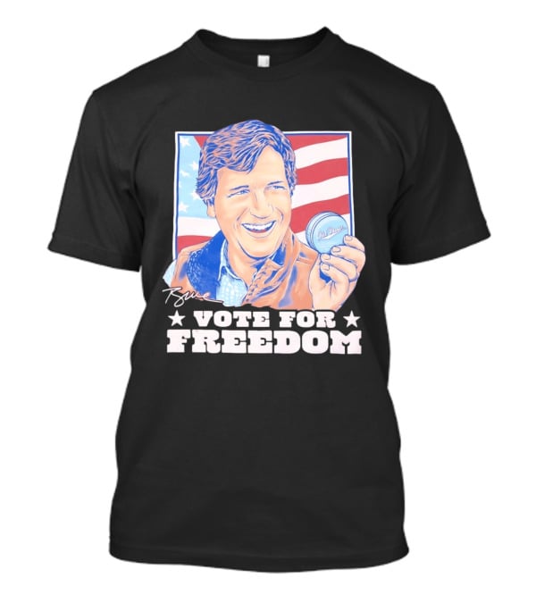 Tucker Carlson Old Row Vote For Freedom America Flag T-Shirt
