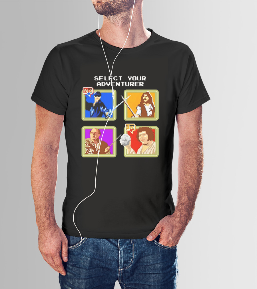 Select Your Adventurer Westley Inigo Montoya Vizzini Fezzik The Princess Bride Pixel T-Shirt