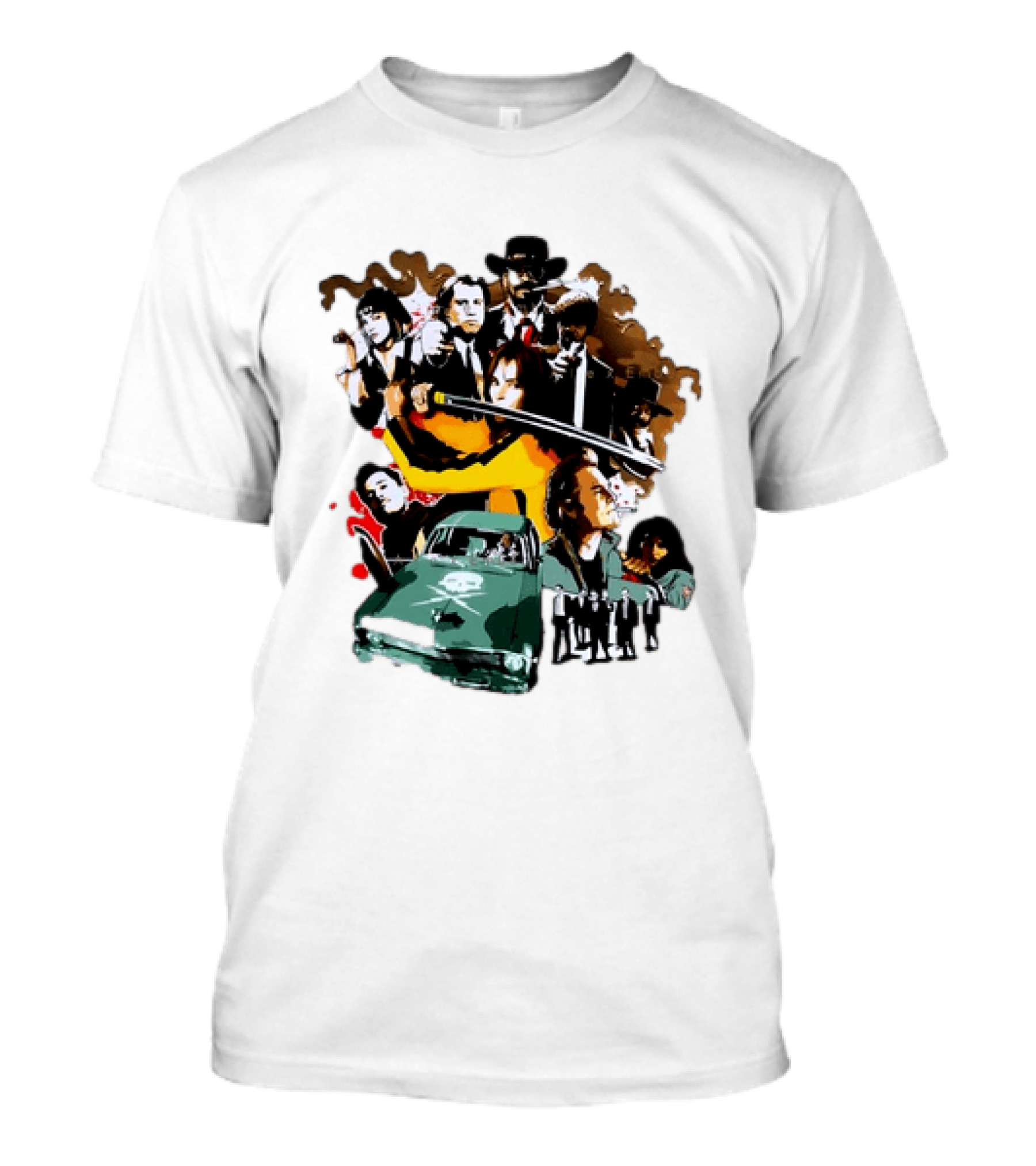 Alex Ember Pulp Fiction Quentin Tarantino Movie Characters Samurai Sword Car T-Shirt