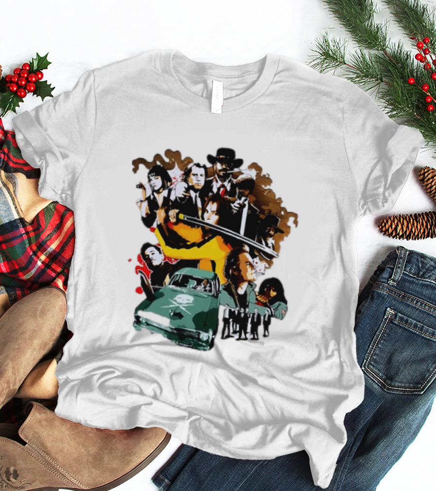 Alex Ember Pulp Fiction Quentin Tarantino Movie Characters Samurai Sword Car T-Shirt