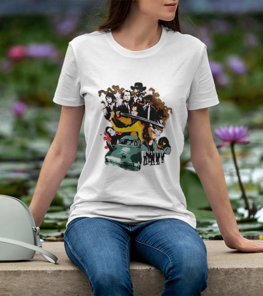 Alex Ember Pulp Fiction Quentin Tarantino Movie Characters Samurai Sword Car T-Shirt