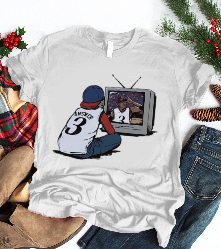 Allen Iverson 76ers Number 3 The Answer NBA Legend T-Shirt