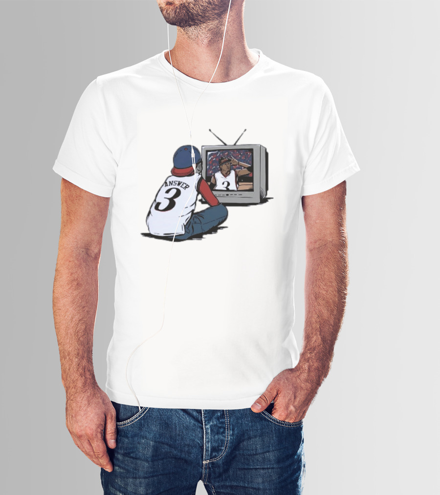 Allen Iverson 76ers Number 3 The Answer NBA Legend T-Shirt