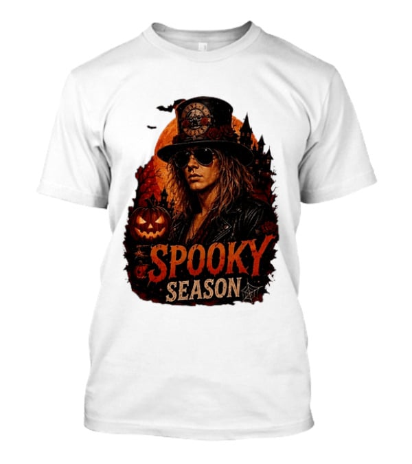 Spooky Season Buns N' Roses Halloween Pumpkin Slash T-Shirt