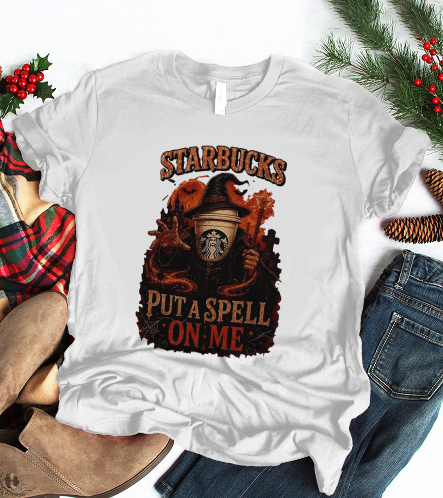 Starbucks Halloween Witch Put A Spell On Me Coffee Magic T-Shirt