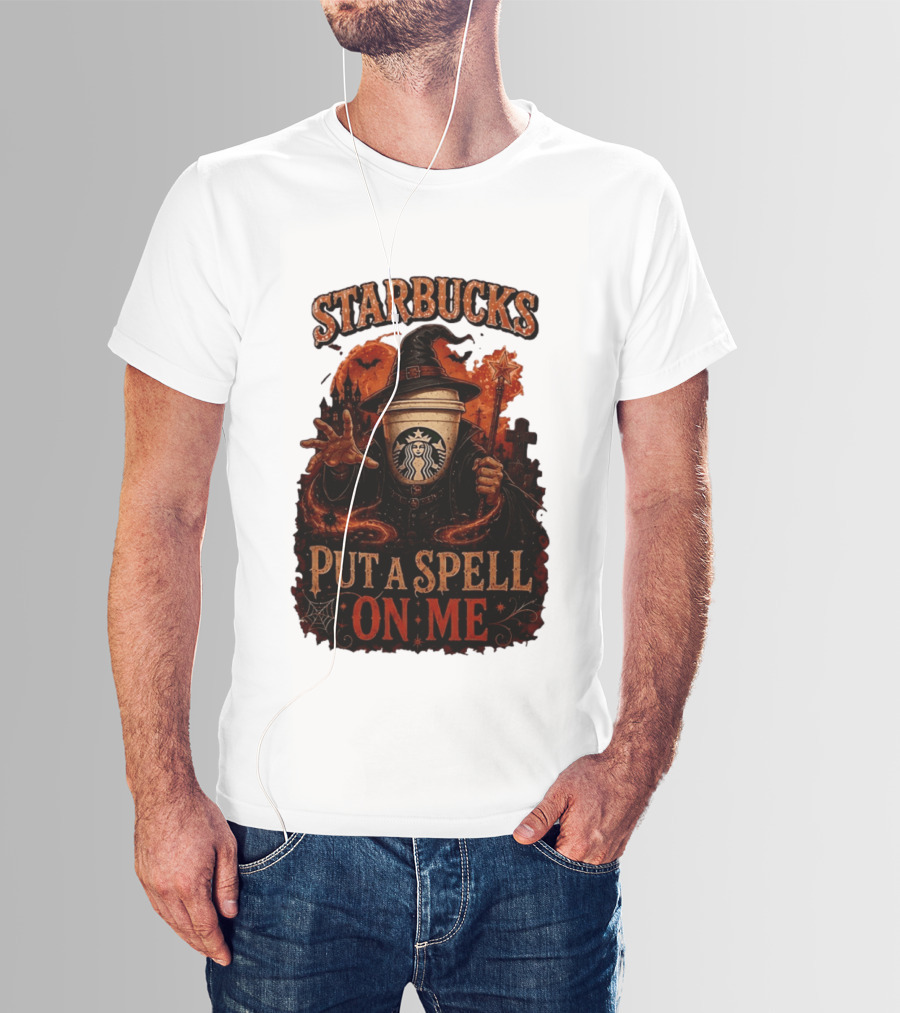 Starbucks Halloween Witch Put A Spell On Me Coffee Magic T-Shirt
