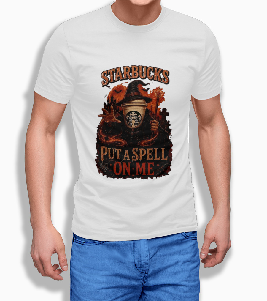Starbucks Halloween Witch Put A Spell On Me Coffee Magic T-Shirt