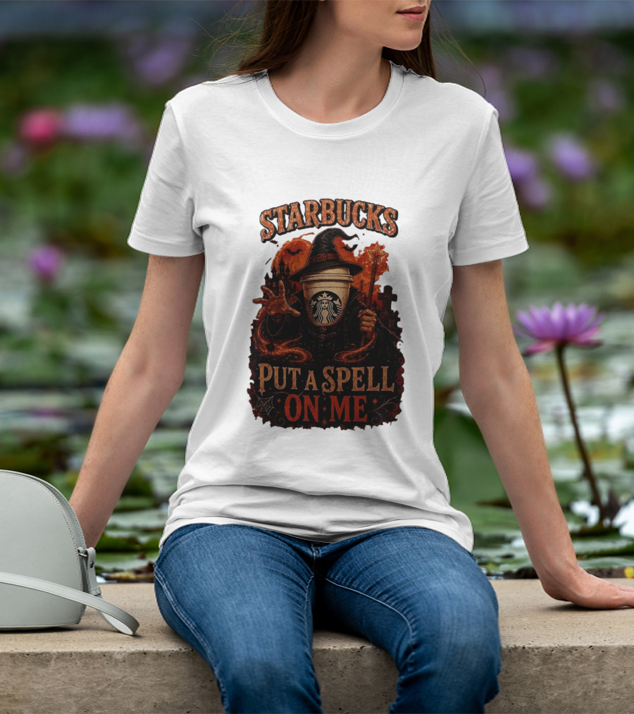 Starbucks Halloween Witch Put A Spell On Me Coffee Magic T-Shirt