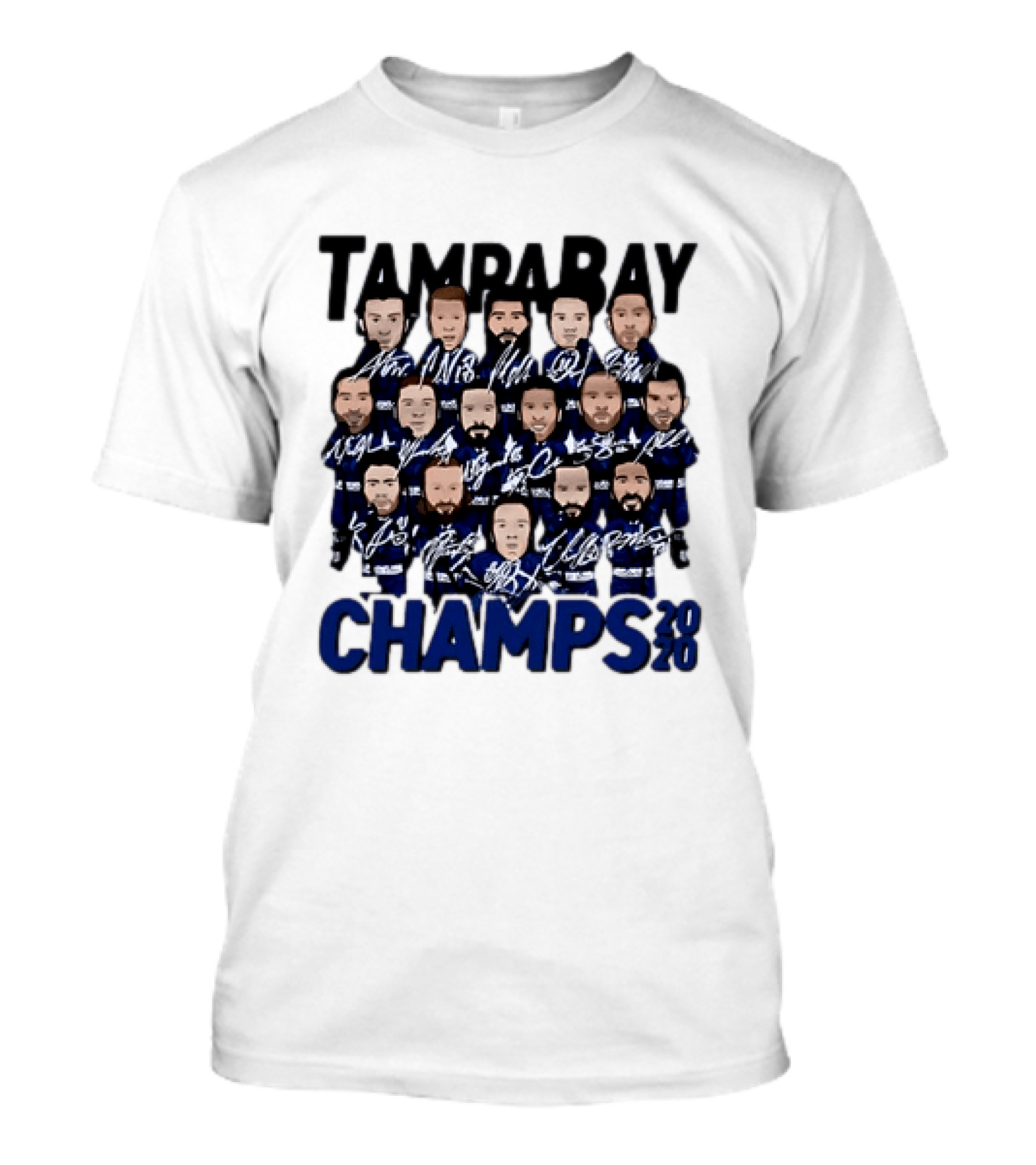 Tampa Bay Champs 2020 Hockey Team Players Signatures T-Shirt