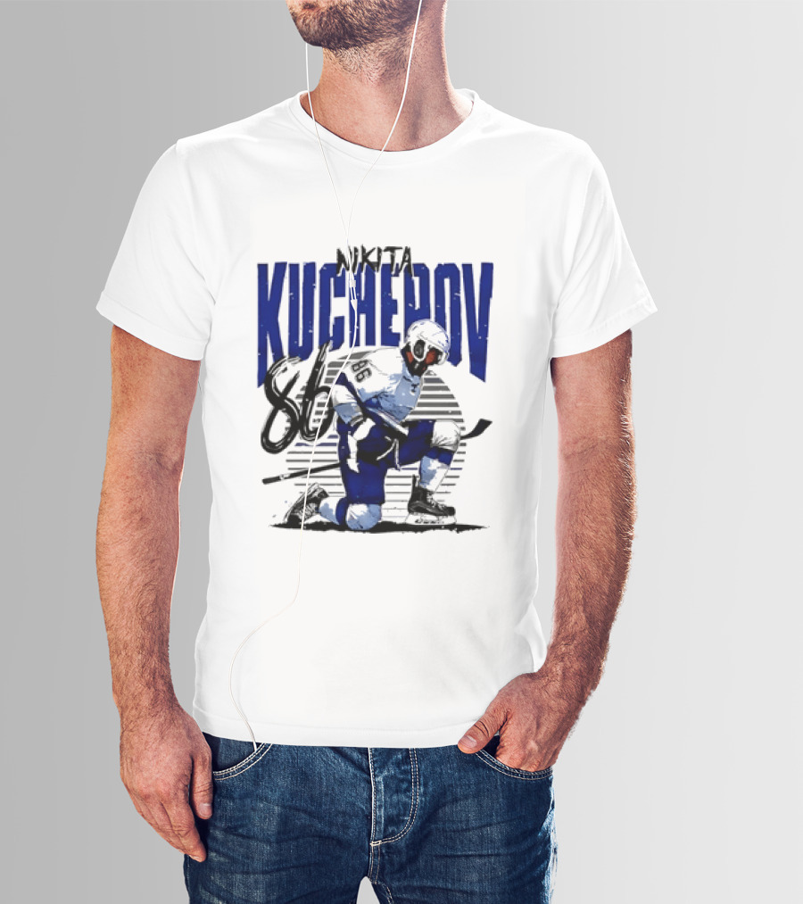 Nikita Kucherov 86 Tampa Bay Lightning Hockey Celebration T-Shirt