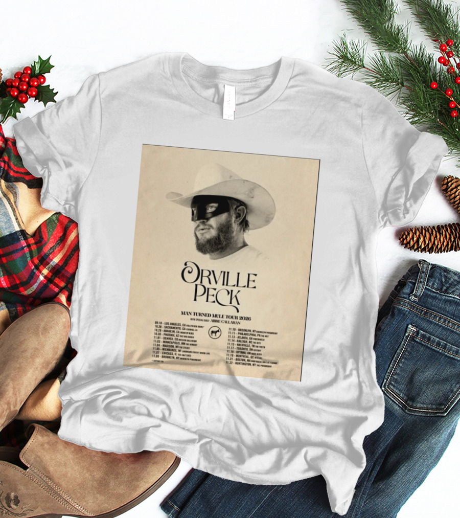 Orville Peck Man Turned Mule Tour 2026 Special Guest Abbie Callahan Concert Dates And Locations T-Shirt