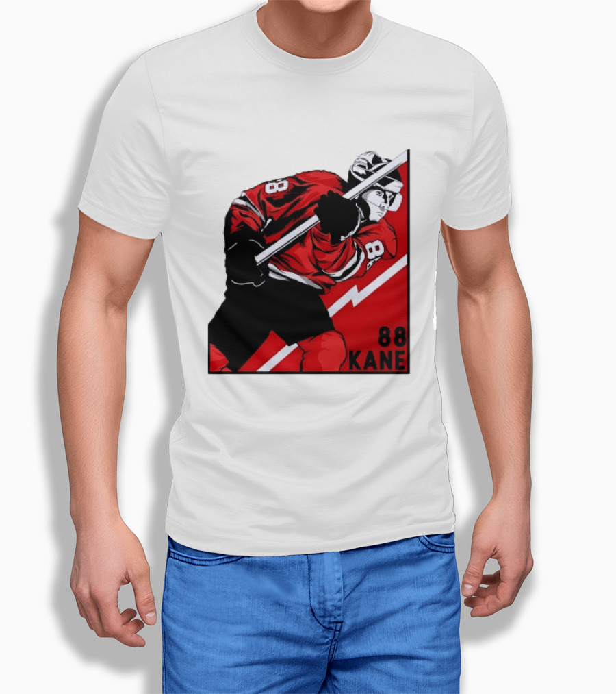 Patrick Kane 88 Chicago Blackhawks Ice Hockey Player Action T-Shirt