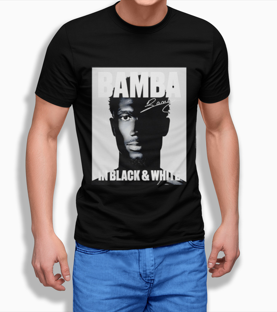 Bamba Signature Black And White NBA Basketball T-Shirt