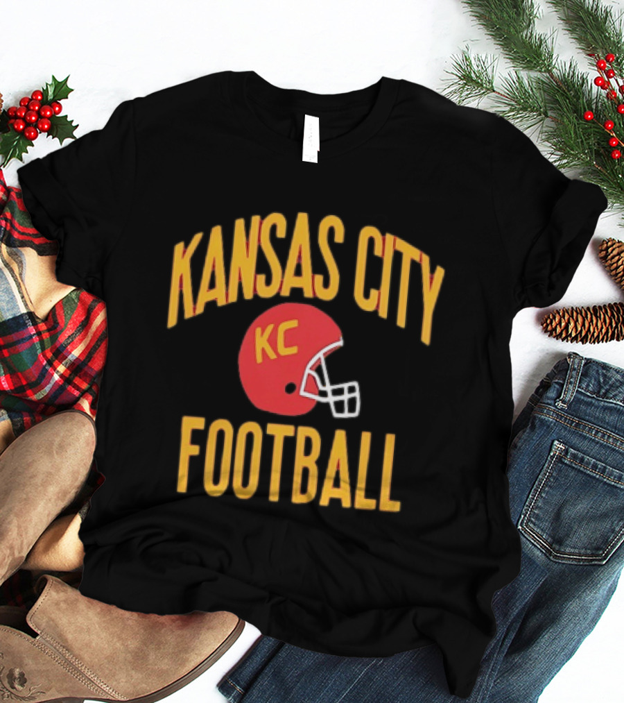 Kansas City KC Football Helmet T-Shirt